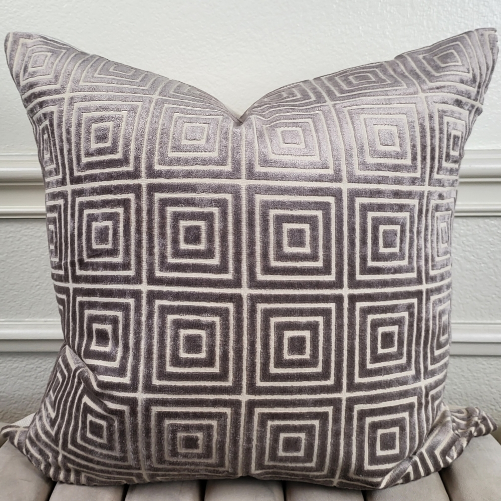 Handmade Cut-Velvet Pillow Cover